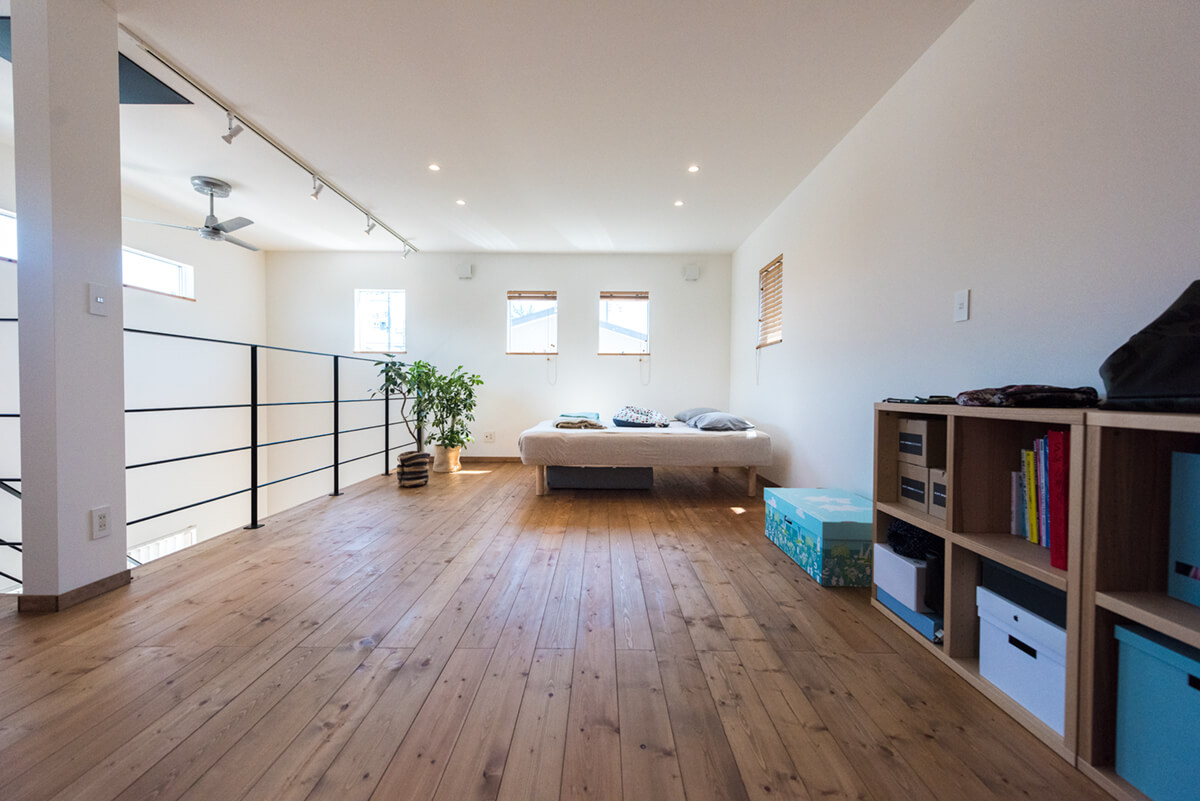 2階ホールは贅沢な寝室に|秋田市の施工事例 ブルックのお客様の暮らし方